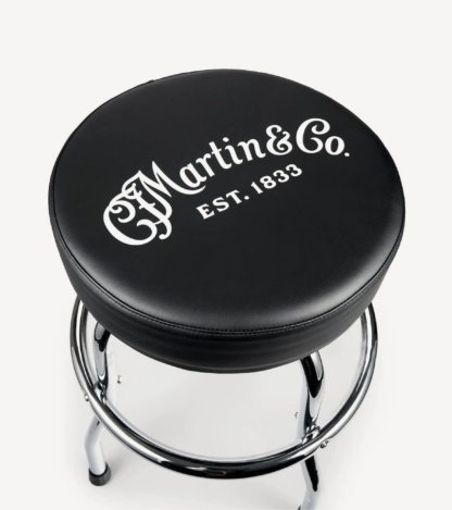 Martin Barstool ChromeBase Blk/Wht Logo - Image 2