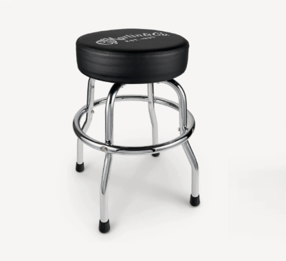 Martin Barstool ChromeBase Blk/Wht Logo