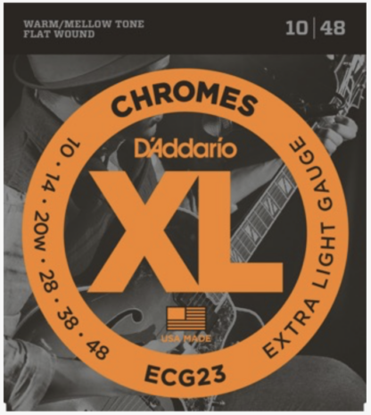 D'Addario ECG23, Chromes Flat Wound 10-48